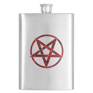 Red Devil Pentagram Flask