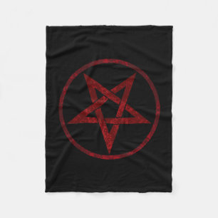 Red Devil Pentagram Fleece Blanket