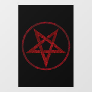 Red Devil Pentagram Floor Decals
