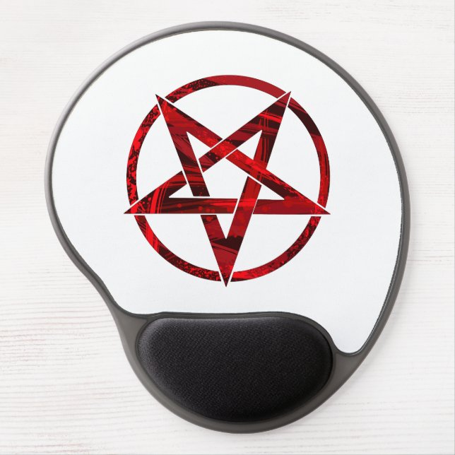 Red Devil Pentagram Gel Mouse Pad (Front)