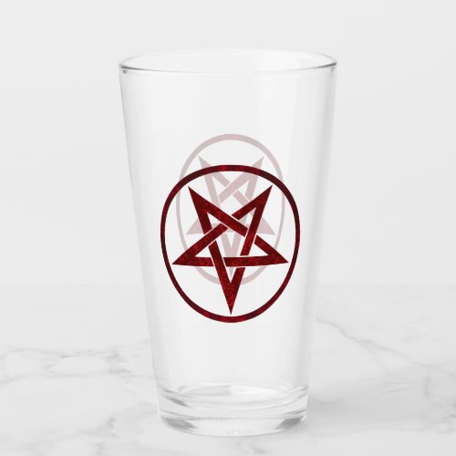 Red Devil Pentagram Glass