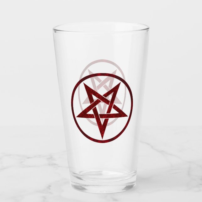 Red Devil Pentagram Glass (Front)