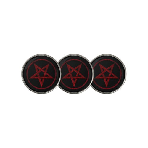 Red Devil Pentagram Golf Ball Marker