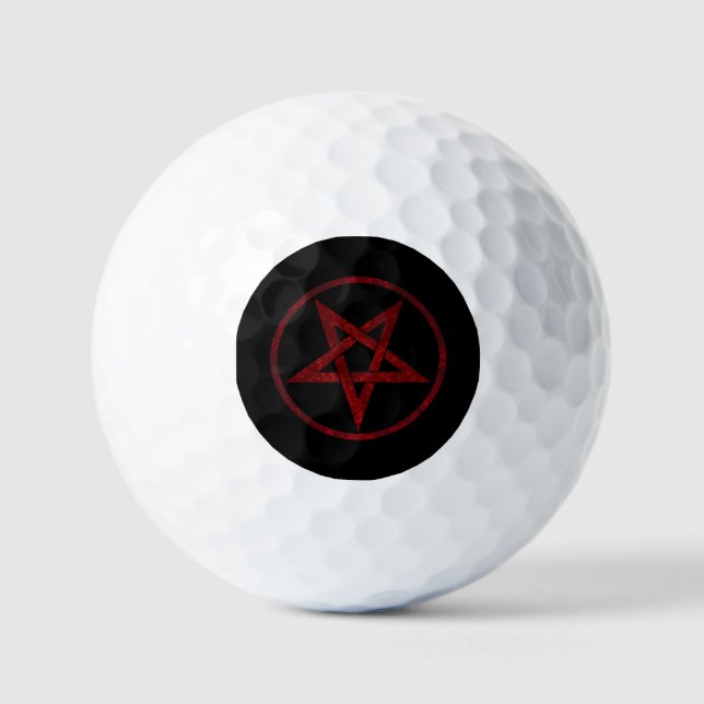 Red Devil Pentagram Golf Balls (Front)