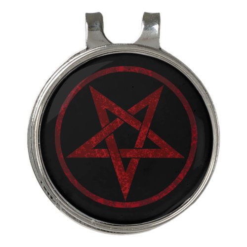 Red Devil Pentagram Golf Hat Clip
