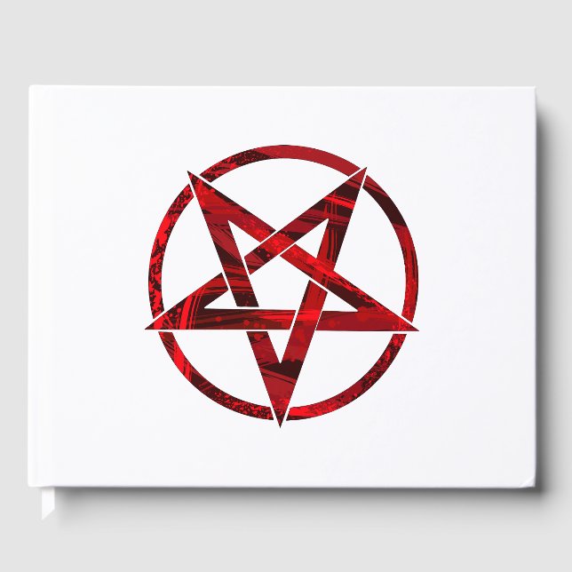 Red Devil Pentagram Guest Book (Front)