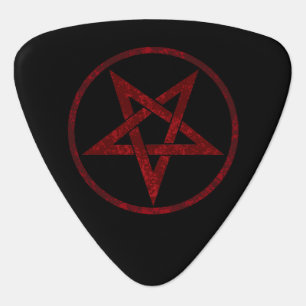 Red Devil Pentagram Guitar Pick