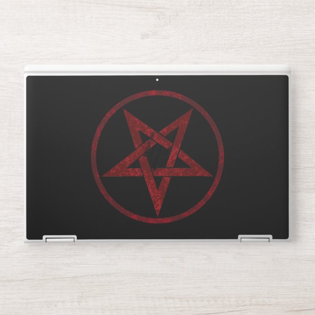 Red Devil Pentagram HP Laptop Skin (Front)