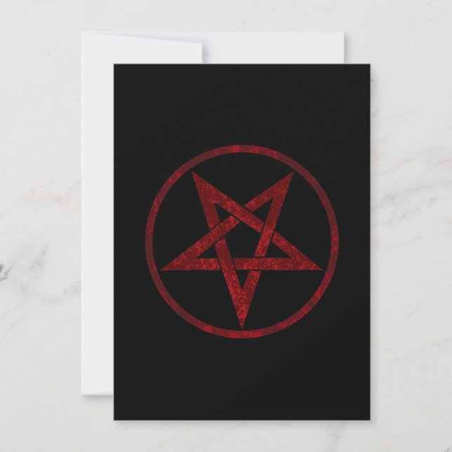 Red Devil Pentagram Invitation (Front)
