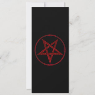 Red Devil Pentagram Invitation