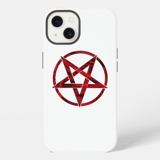 Red Devil Pentagram Iphone Case (Back)