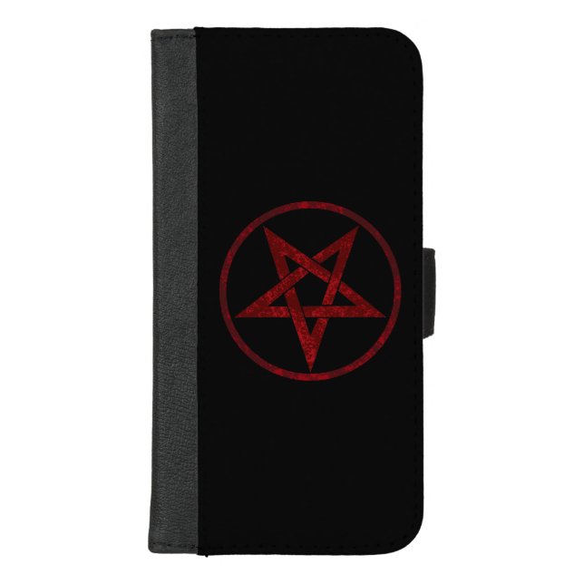 Red Devil Pentagram iPhone Wallet Case (Front)