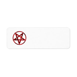 Red Devil Pentagram Label