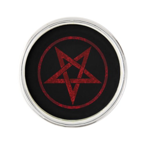 Red Devil Pentagram Lapel Pin