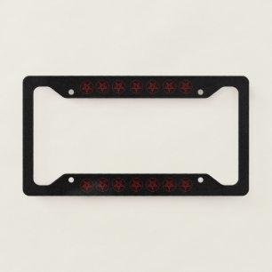 Red Devil Pentagram License Plate Frame