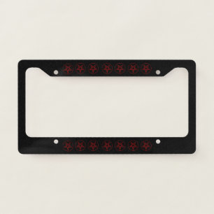 Red Devil Pentagram License Plate Frame