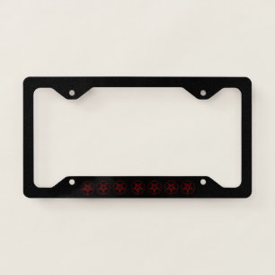 Red Devil Pentagram License Plate Frame