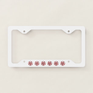 Red Devil Pentagram License Plate Frame