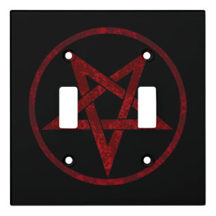 Red Devil Pentagram Light Switch Cover