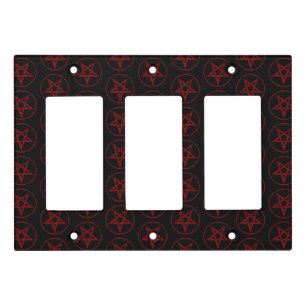 Red Devil Pentagram Light Switch Cover