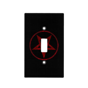Red Devil Pentagram Light Switch Cover