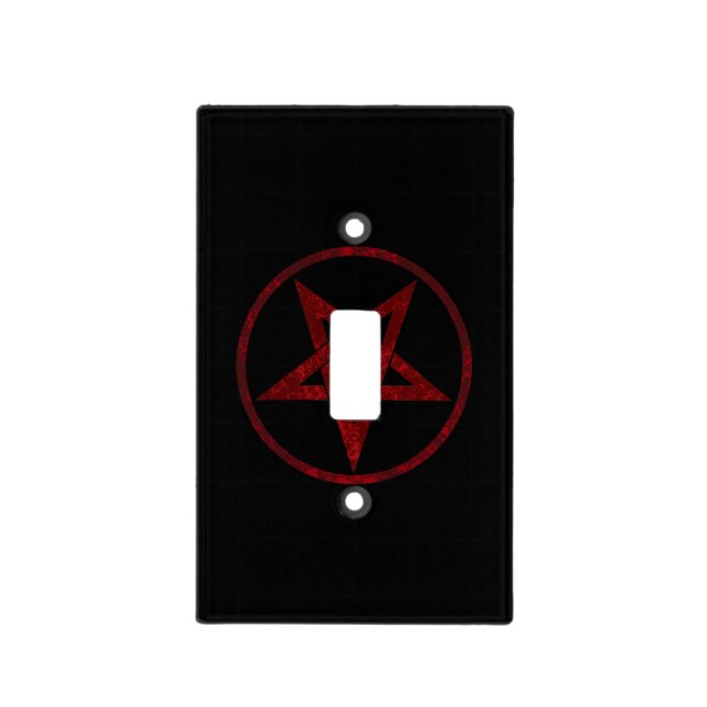 Red Devil Pentagram Light Switch Cover (Front)