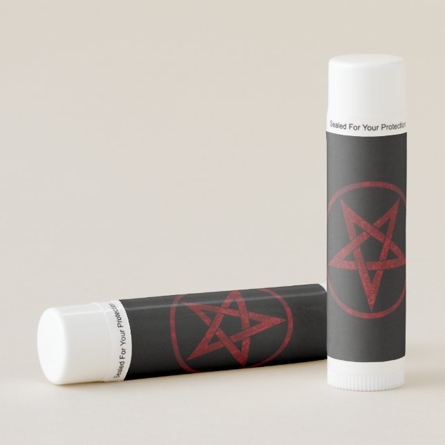 Red Devil Pentagram Lip Balm (Front)