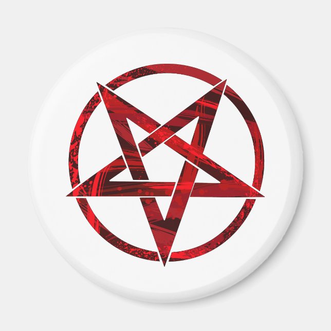 Red Devil Pentagram Magnet (Front)
