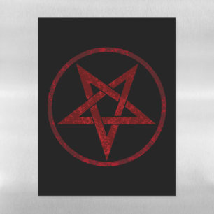 Red Devil Pentagram Magnetic Dry Erase Sheet