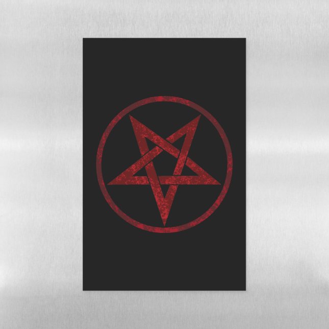 Red Devil Pentagram Magnetic Dry Erase Sheet (Vertical)