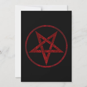 Red Devil Pentagram Magnetic Invitation