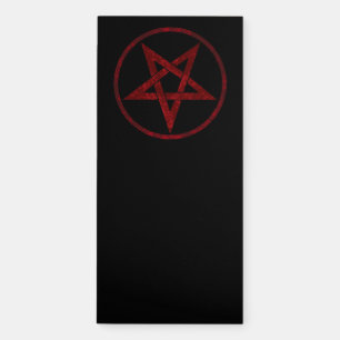 Red Devil Pentagram Magnetic Notepad