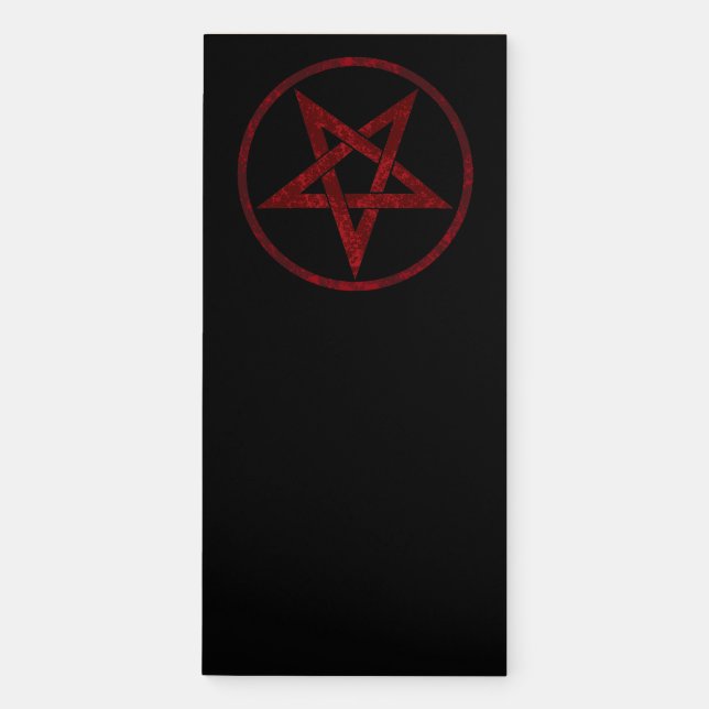 Red Devil Pentagram Magnetic Notepad (Front)