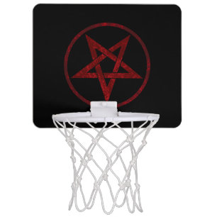 Red Devil Pentagram Mini Basketball Hoop