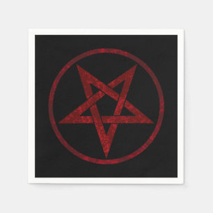 Red Devil Pentagram Napkins