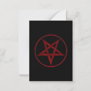 Red Devil Pentagram Note Card
