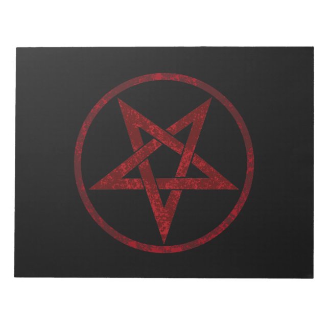 Red Devil Pentagram Notepad (Front)