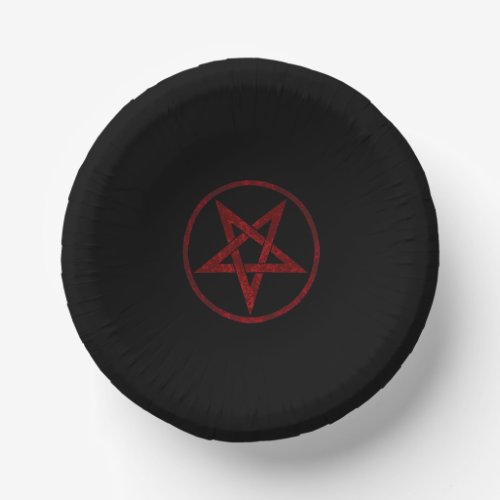 Red Devil Pentagram Paper Bowls