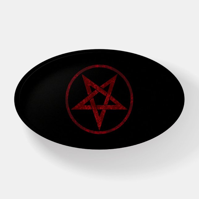 Red Devil Pentagram Paperweight (Front)