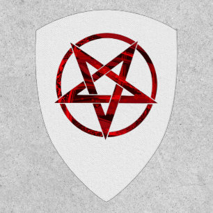 Red Devil Pentagram Patch
