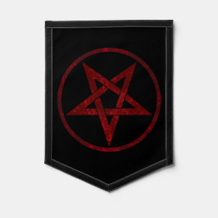 Red Devil Pentagram Pennant