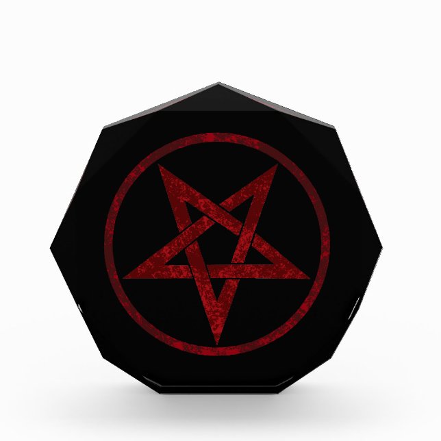 Red Devil Pentagram Photo Block (Front)