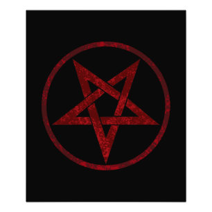 Red Devil Pentagram Photo Print