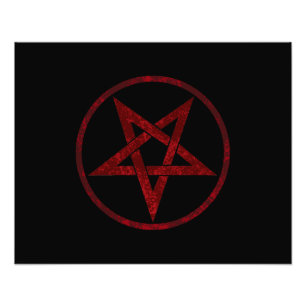 Red Devil Pentagram Photo Print