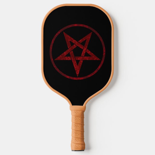 Red Devil Pentagram Pickleball Paddle (Front)