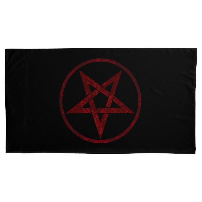 Red Devil Pentagram Pillow Case (Front)