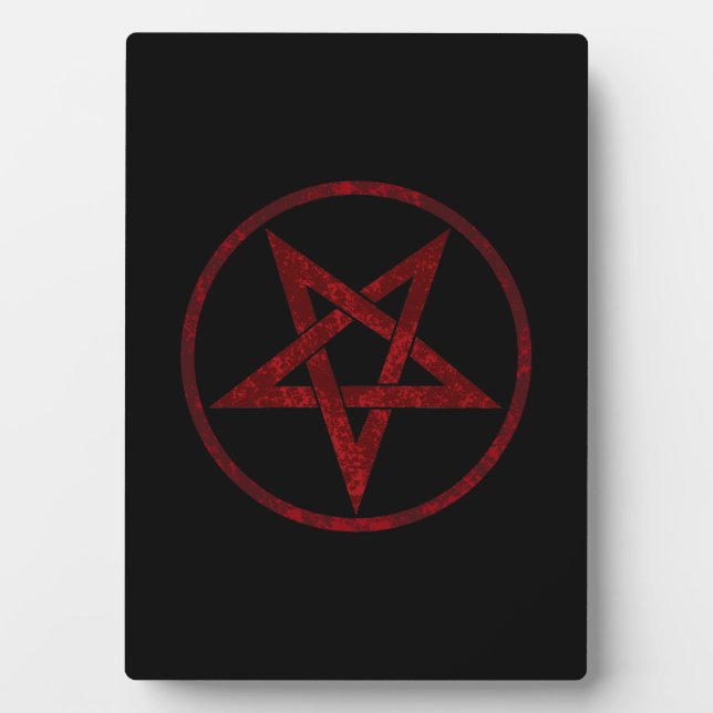 Red Devil Pentagram Plaque (Front)