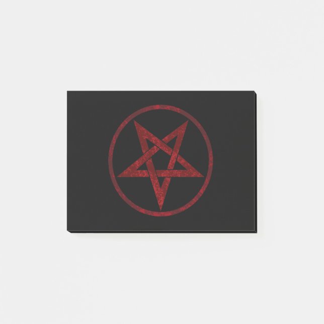 Red Devil Pentagram Post-it Notes (Front)