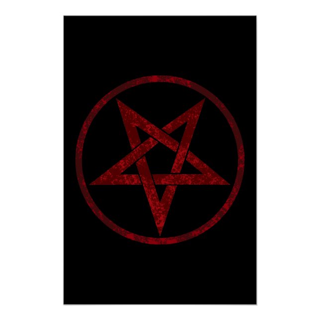 Red Devil Pentagram Poster (Front)