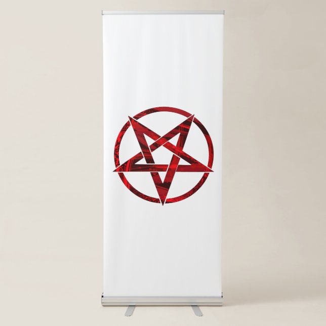 Red Devil Pentagram Retractable Banner (Front)
